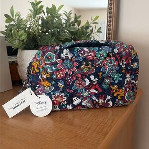 Vera Bradley Disney Floral Cosmetic Bag - Blue/Multicolor